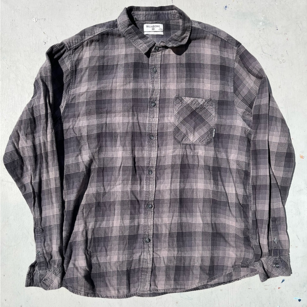 Men's Billabong Flannel Multicolor Plaid 2XL Grunge Surf 90s‎ Rock Beach PILLING